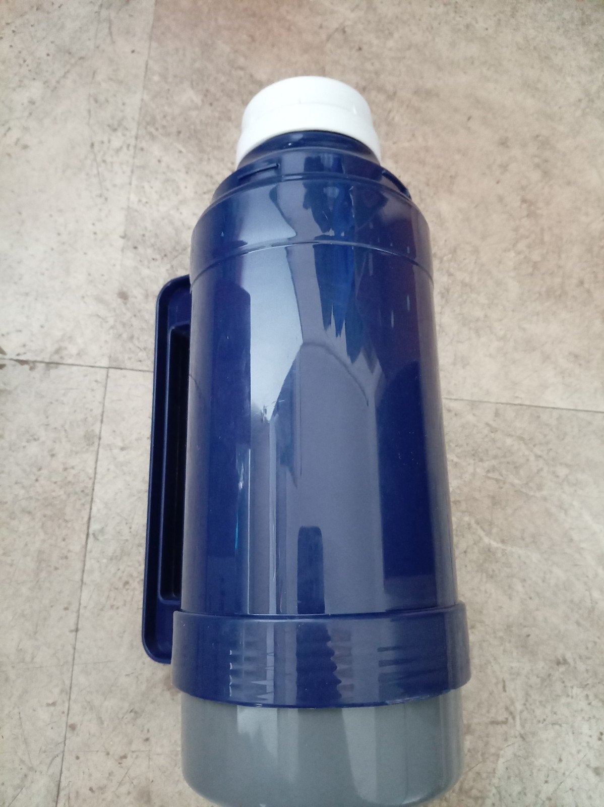 Blauwe thermoskan met handvat, Kunststof, Ophalen of Verzenden, Overige merken, Overige typen
