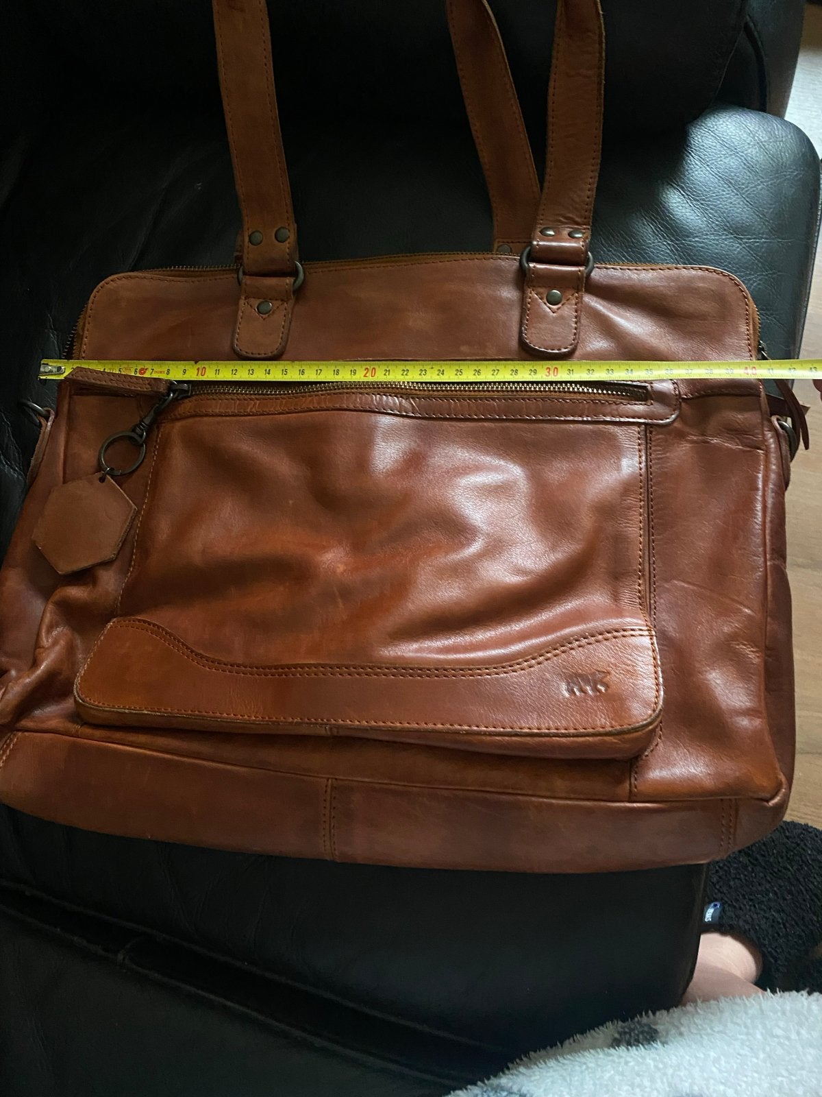 Leren laptoptas/aktetas van Bear Design, Sieraden, Tassen en Uiterlijk, Tassen | Damestassen, Gebruikt, Overige typen, Bruin, Ophalen