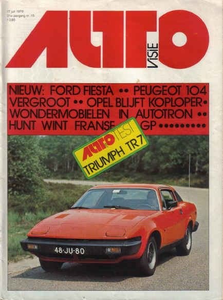 Autovisie 15 1976 : Ford Fiesta - Triumph TR7 - Peugeot 104, Ophalen of Verzenden, Gelezen, Algemeen