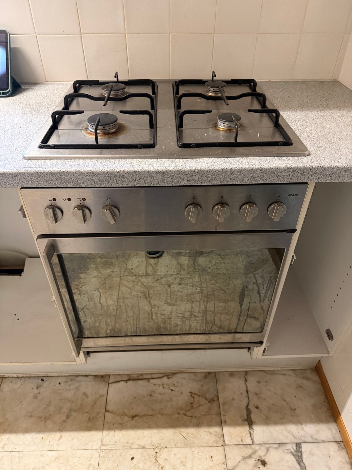 Gratis Atag inbouw oven met kookplaat, Witgoed en Apparatuur, Ophalen, Gebruikt, Oven, Inbouw
