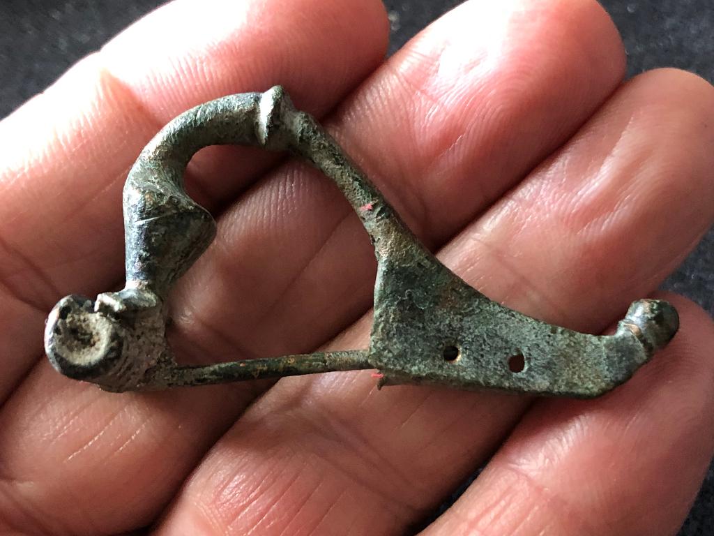 Bodemvondst ROMEINSE Knie FIBULA mantelspeld apart GAATJES !, Ophalen of Verzenden