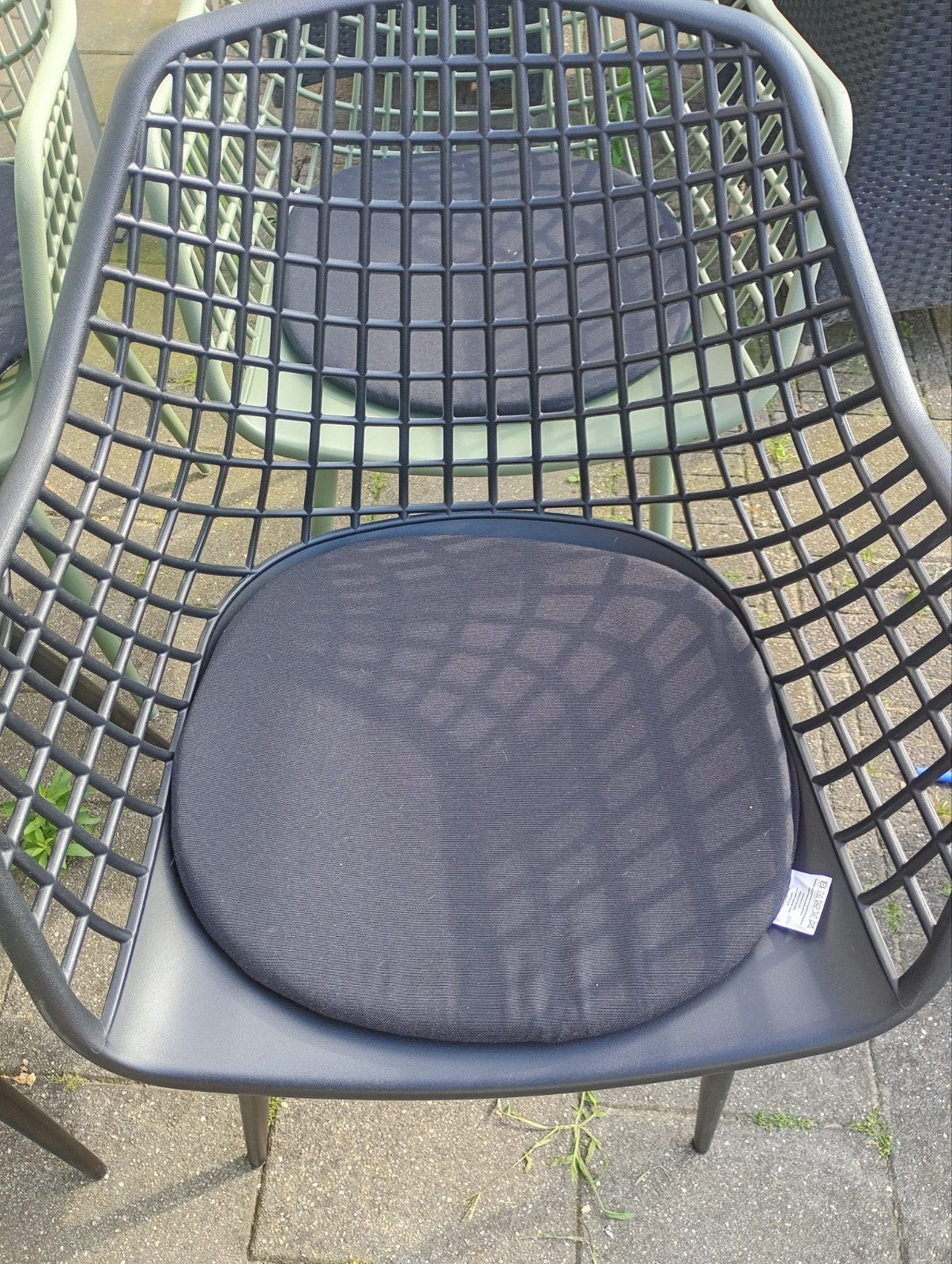 2 Kwantum stoelen: 2 zwart met kussentjes, Ophalen, Zo goed als nieuw, Zwart