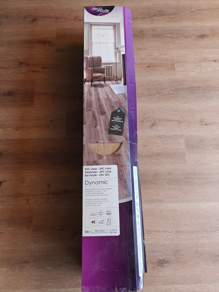 DecoMode PVC-vloer Dynamic Bourbon Oak +/- 11 m2 totaal., Ophalen, Bruin, Overige typen, Nieuw