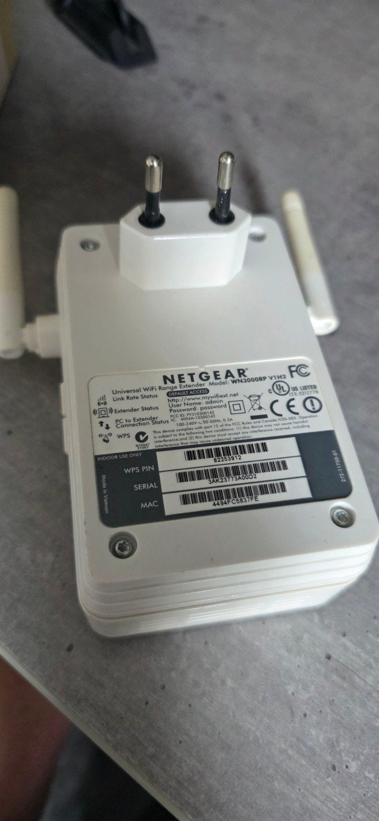 NETGEAR WN3000RP WiFi Range Extender - Zo goed als nieuw, Ophalen of Verzenden, Zo goed als nieuw, NETGEAR