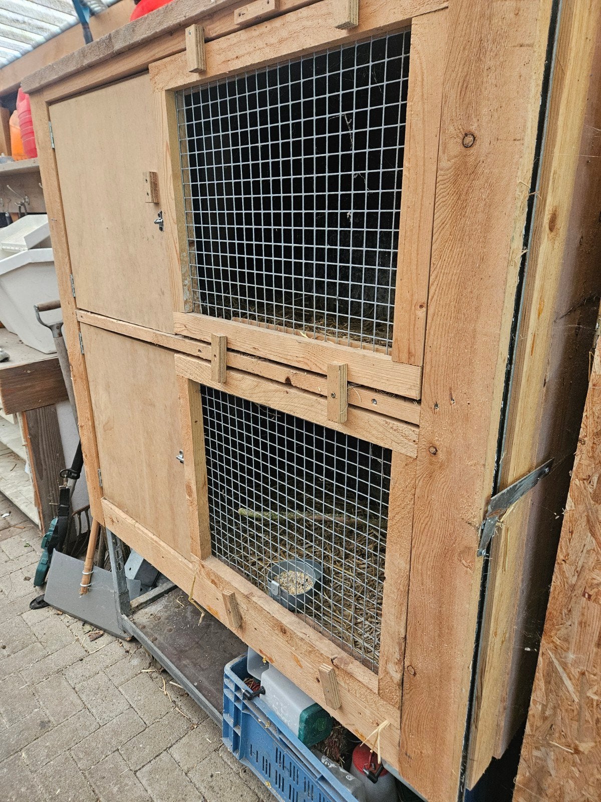 konijnenhok groot 2 boven elkaar  +/_ 160 bij 60 cm, Dieren en Toebehoren, Knaagdieren en Konijnen | Hokken en Kooien, Ophalen