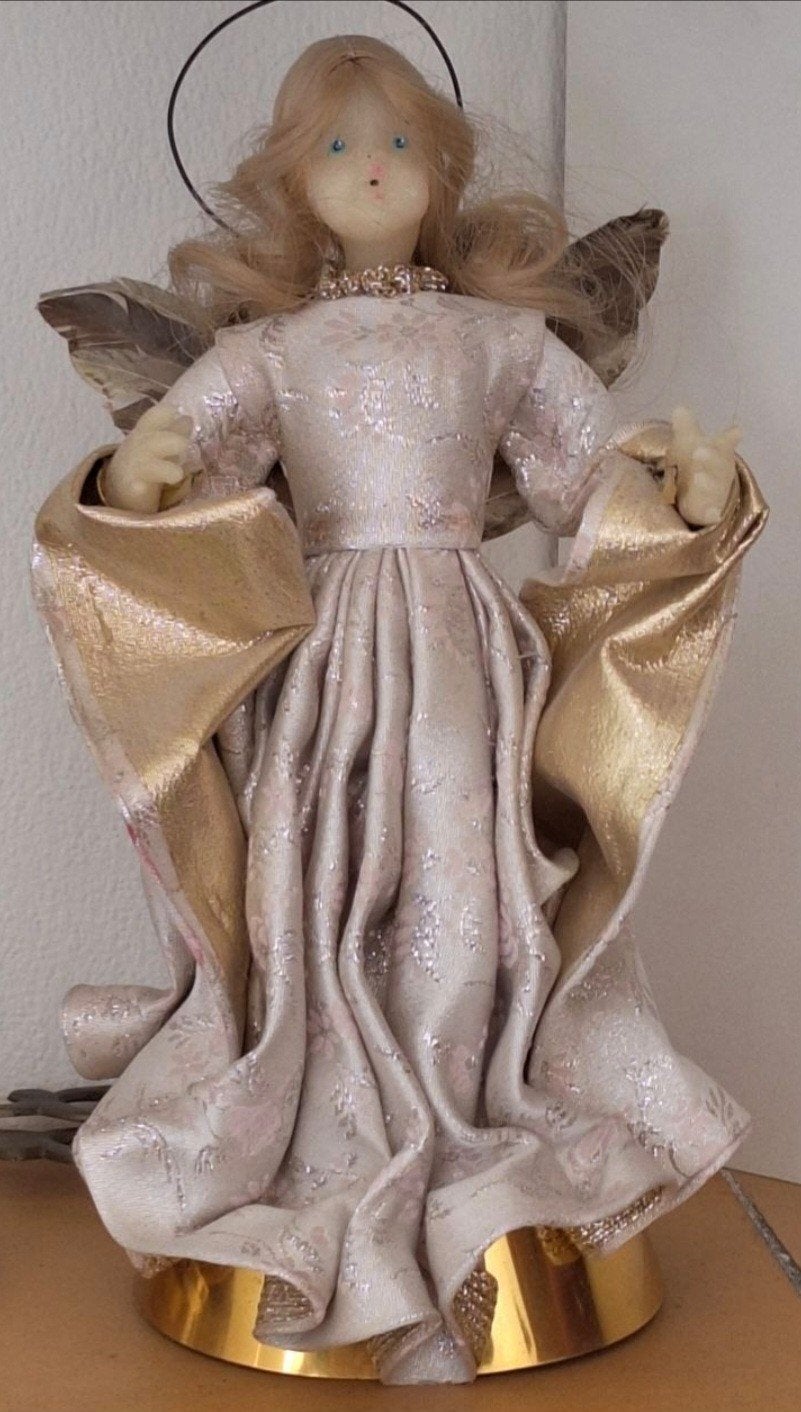 Vintage Kerst Engel Beeldje - Decoratief, Ophalen of Verzenden, Gebruikt, Beeld(je), Christendom | Katholiek