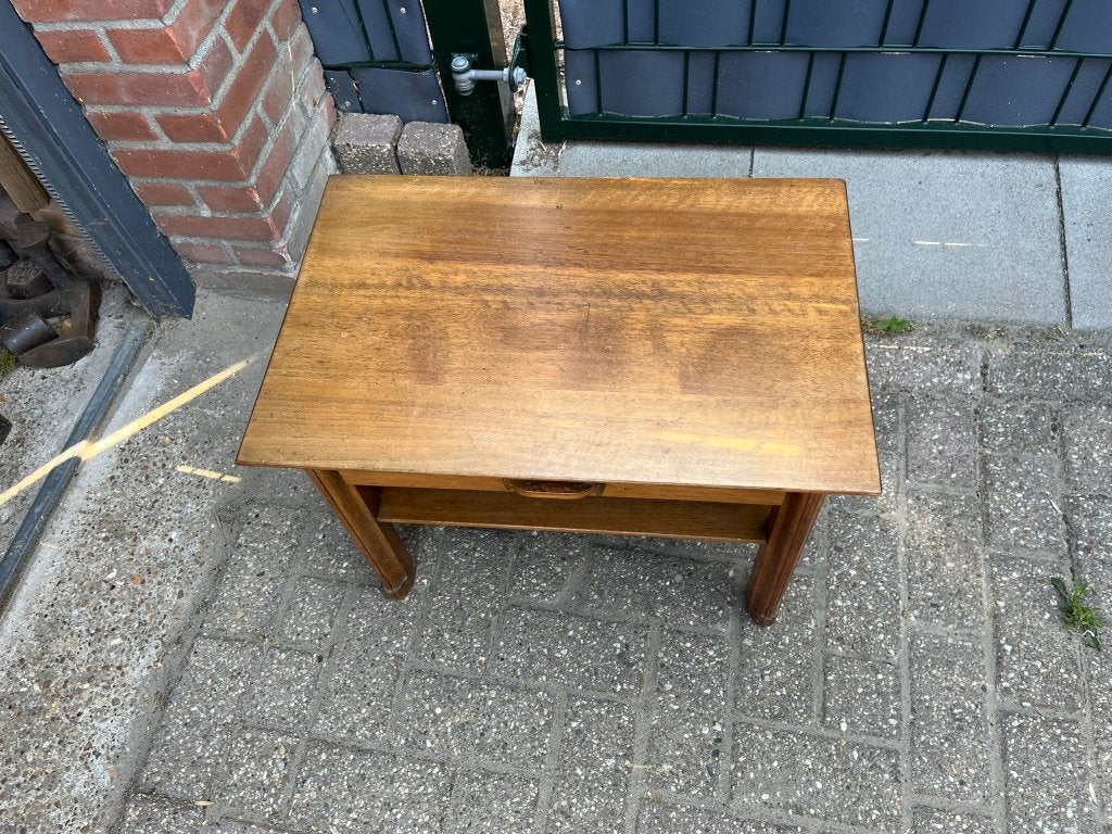Deens teakhouten bijzettafeltje Vintage, Ophalen of Verzenden