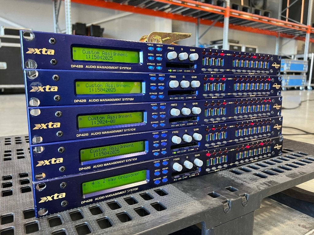 XTA DP428 4in 8out 4x8 speaker management system (5x), Ophalen of Verzenden, Gebruikt, Minder dan 60 watt, Overige merken