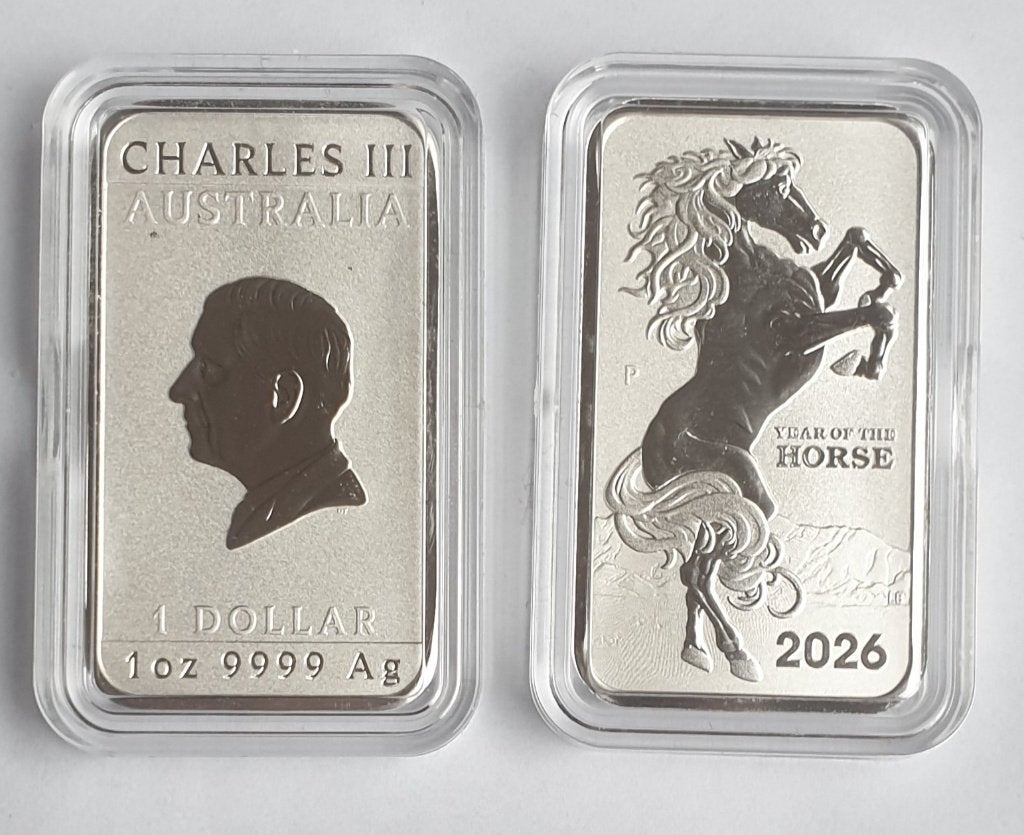 Rectangular Lunar Horse 2026 1 oz zilveren munt, Ophalen of Verzenden, Zilver