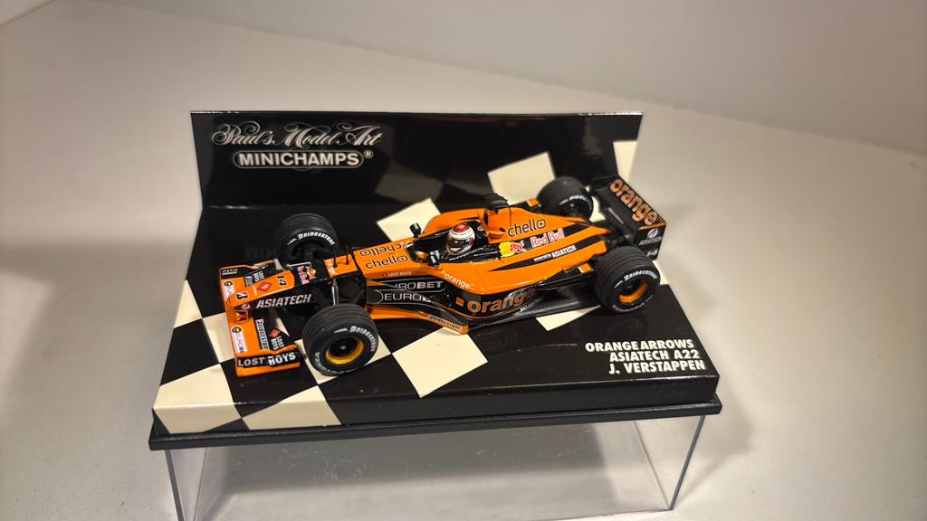 F1 orange arrows asiatech a22 jos verstappen minichamps 1.43