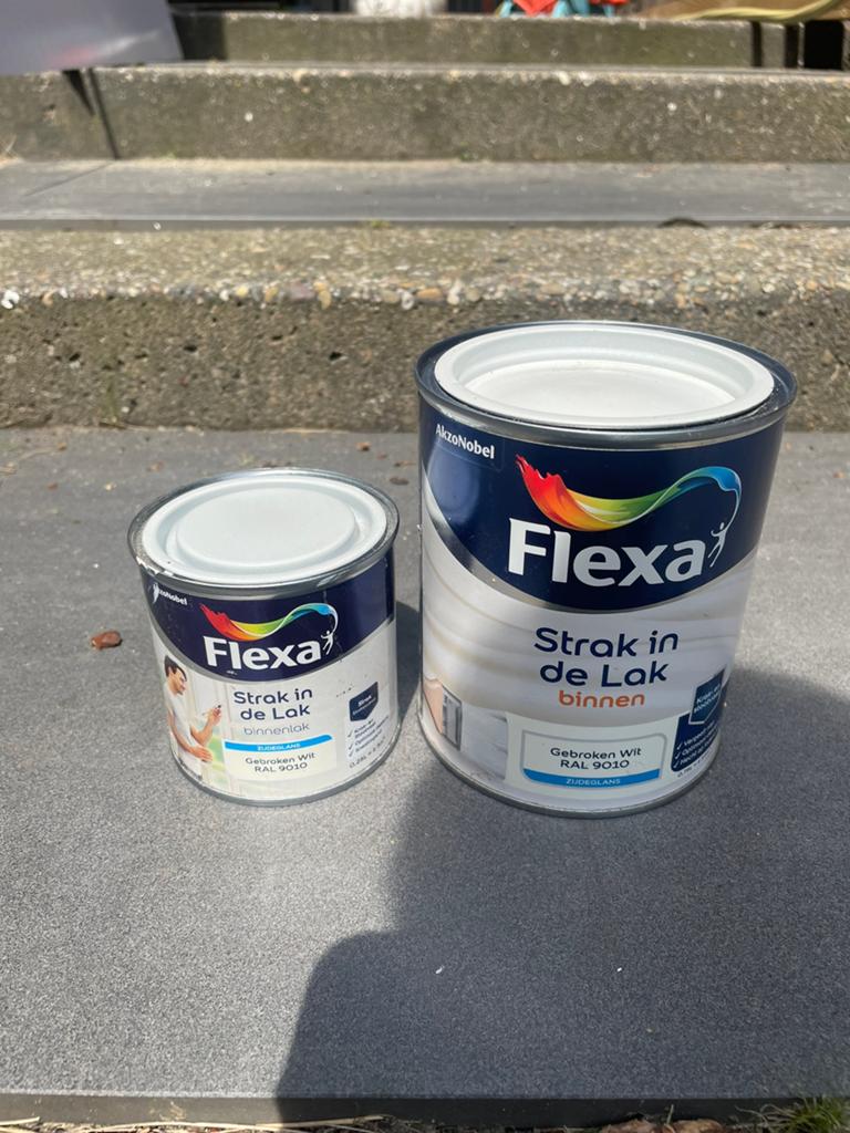 Flexa Strak in de lak (gebroken wit RAL 9010 zijdeglans), Ophalen, Zo goed als nieuw, Wit, Lak