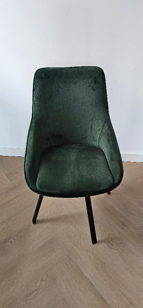 By-Boo Bliss eetkamerstoel groen 4x, Huis en Inrichting, Ophalen, Zo goed als nieuw, Overige kleuren, Vier