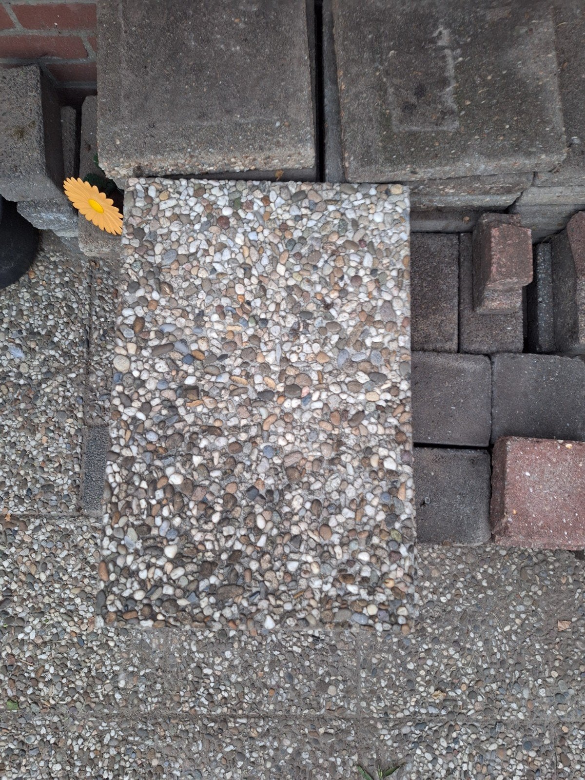 19 grindtegels 40x60 cm, Tuin en Terras, Tegels en Klinkers, Ophalen, Gebruikt, 5 tot 10 m², Grind