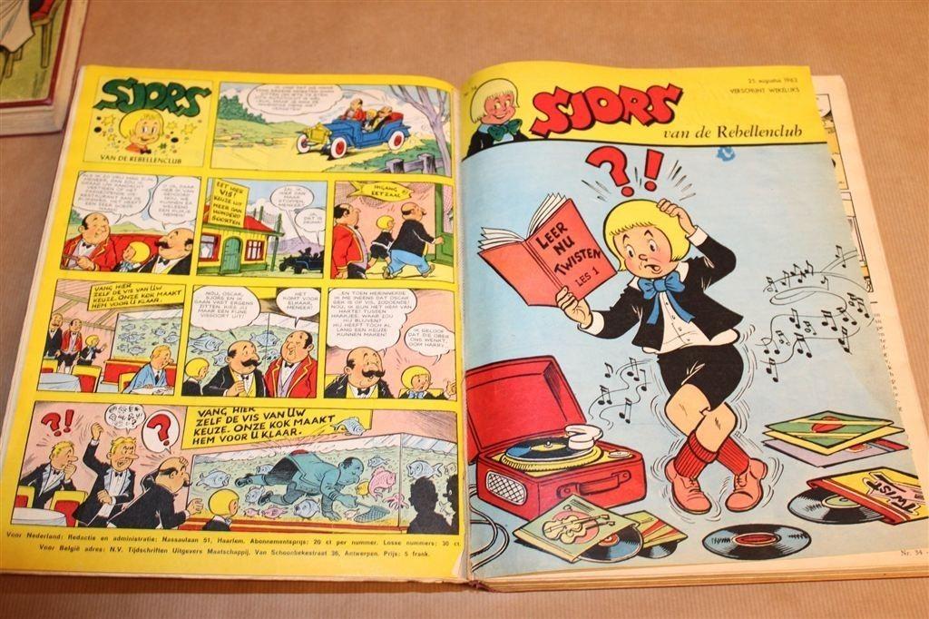 Sjors Van De Rebellenclub — Gebundelde Nrs. 33–48 [1962], Eén stripboek, Ophalen of Verzenden, Gelezen