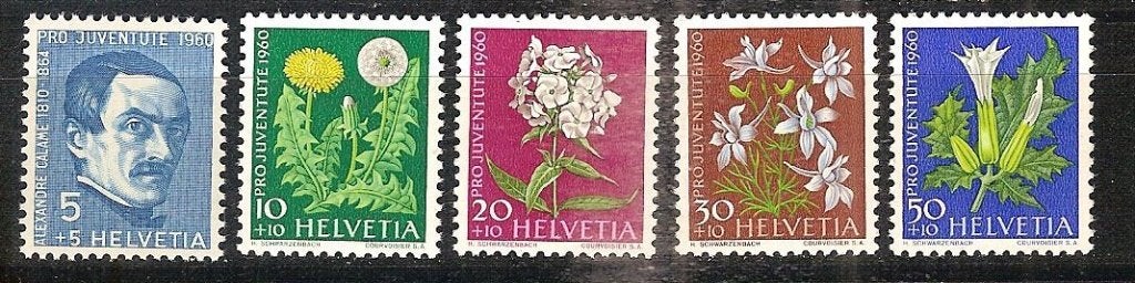 Zwitserland 722-726 postfris, Ophalen of Verzenden, Postfris