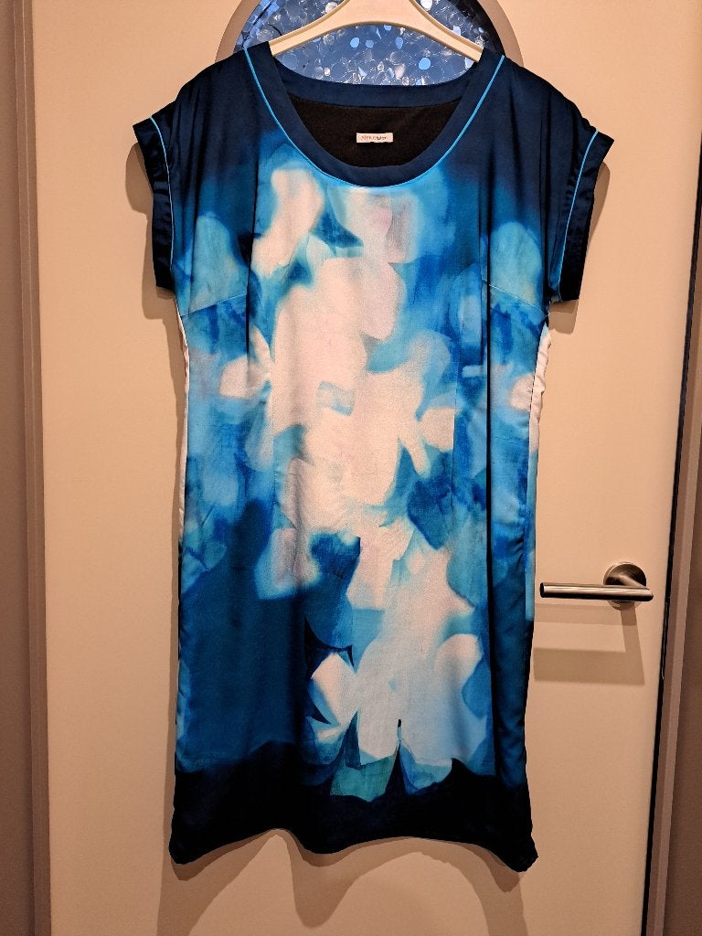Atmos Fashion, jurk blauw, 44, Blauw, Maat 42/44 (L), Ophalen of Verzenden, Zo goed als nieuw
