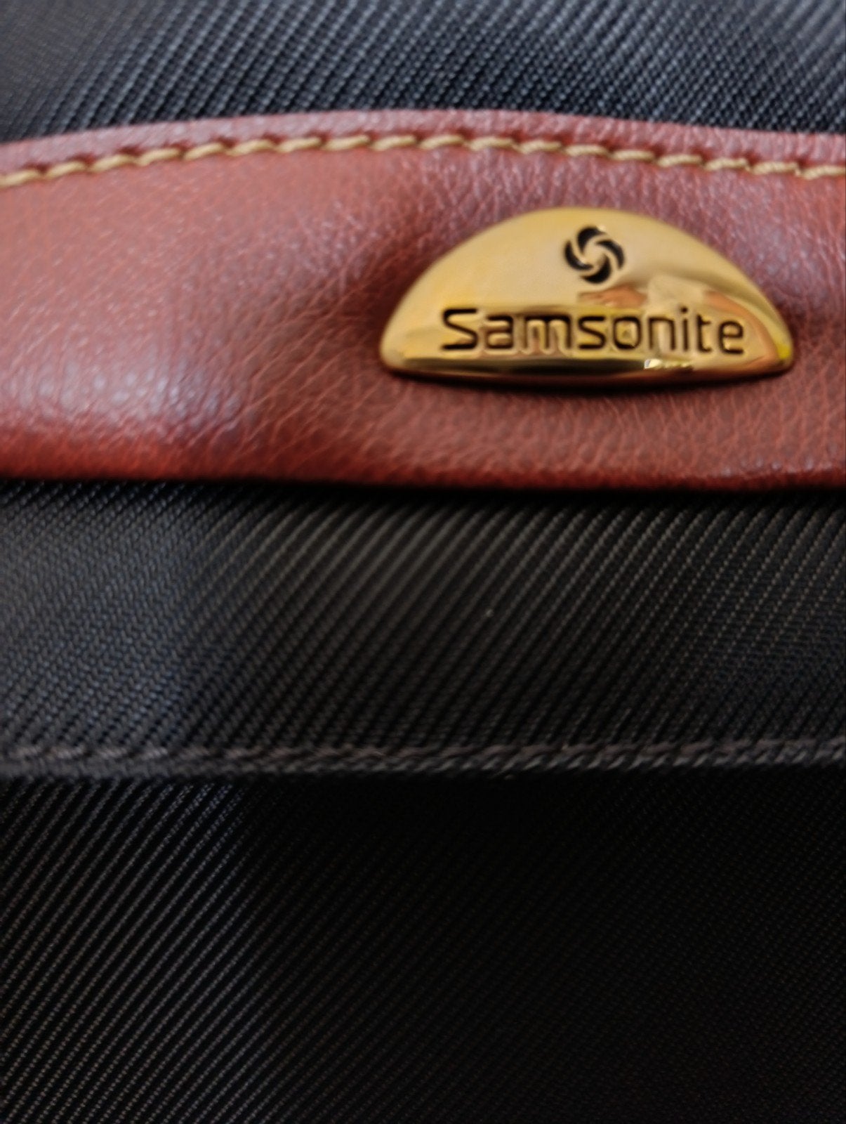 Samsonite Koffer Zwart met Bruine Details, Ophalen of Verzenden