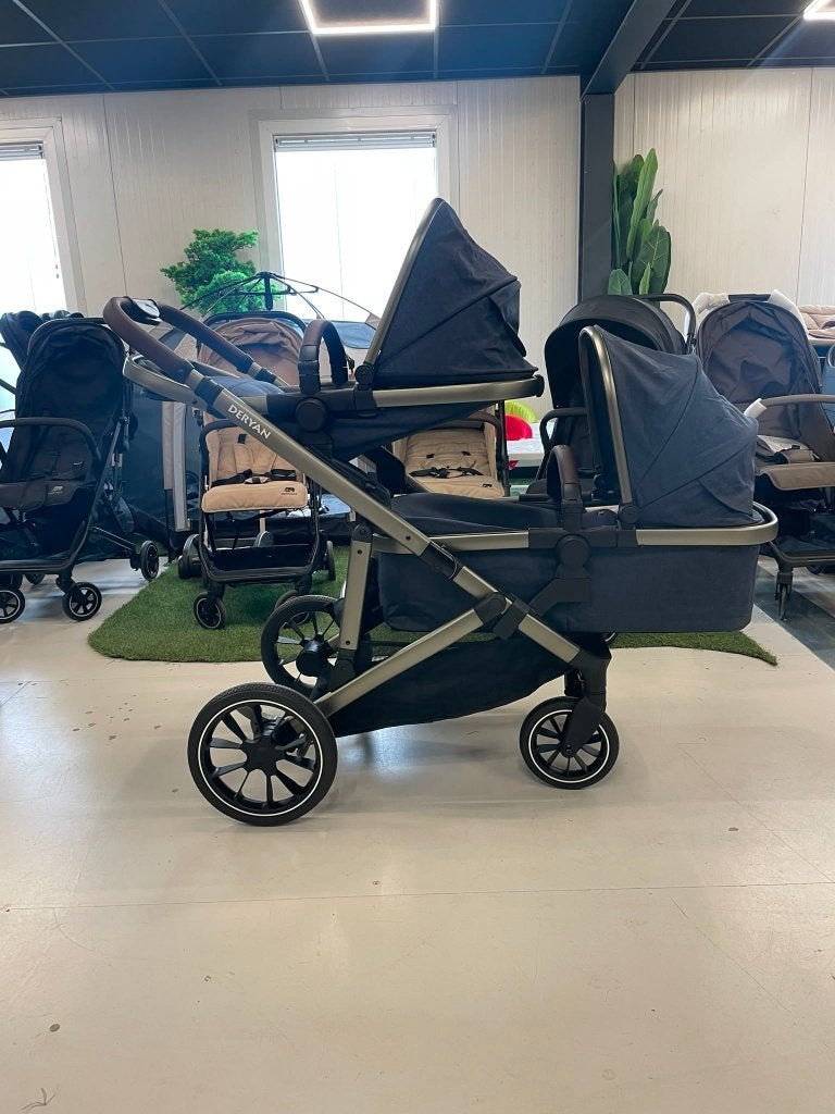 Deryan Evy V2 Duo Kinderwagen Blauw - Online Uitverkocht, Ophalen of Verzenden, Zo goed als nieuw, Overige merken, Duomodel