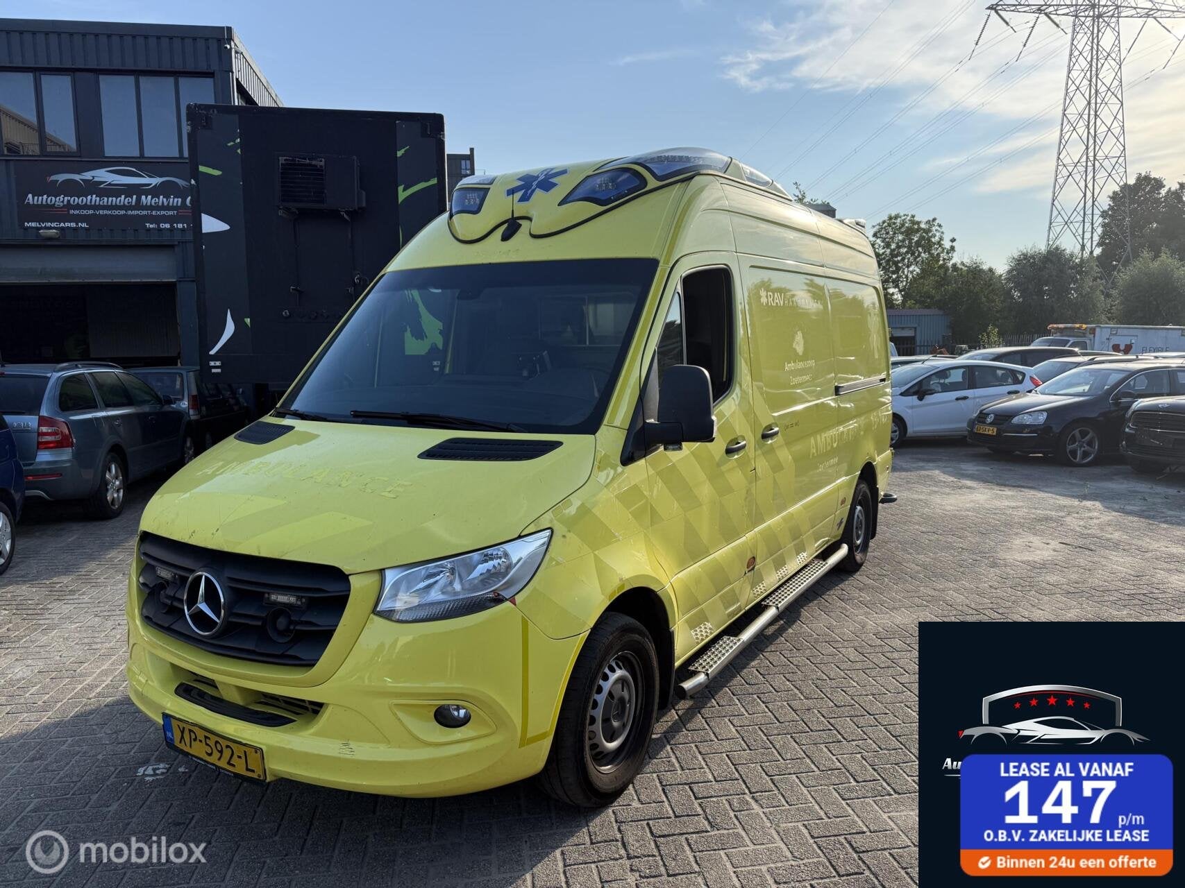 Mercedes Sprinter 219 CDI Ambulance Ziekenauto Motor Stuk, Auto's, 3348 kg, Gebruikt, 2000 kg, 4 stoelen