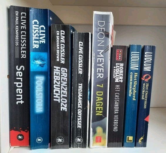 Clive Cussler, Ludlum, Deon Meyer, Camilla Läckberg, etc, Ophalen of Verzenden, Gelezen