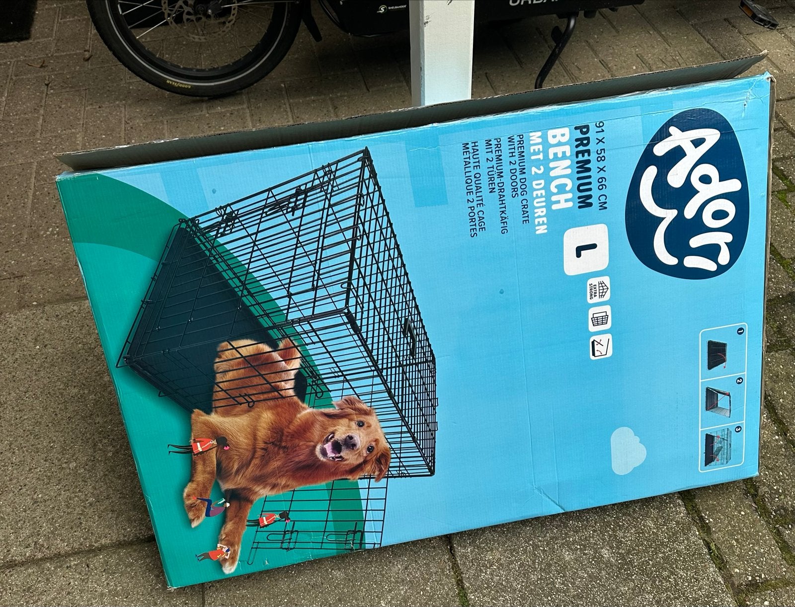 Nette Adori Premium hondenbench maat L, 1 week gebruikt, Ophalen, Zo goed als nieuw
