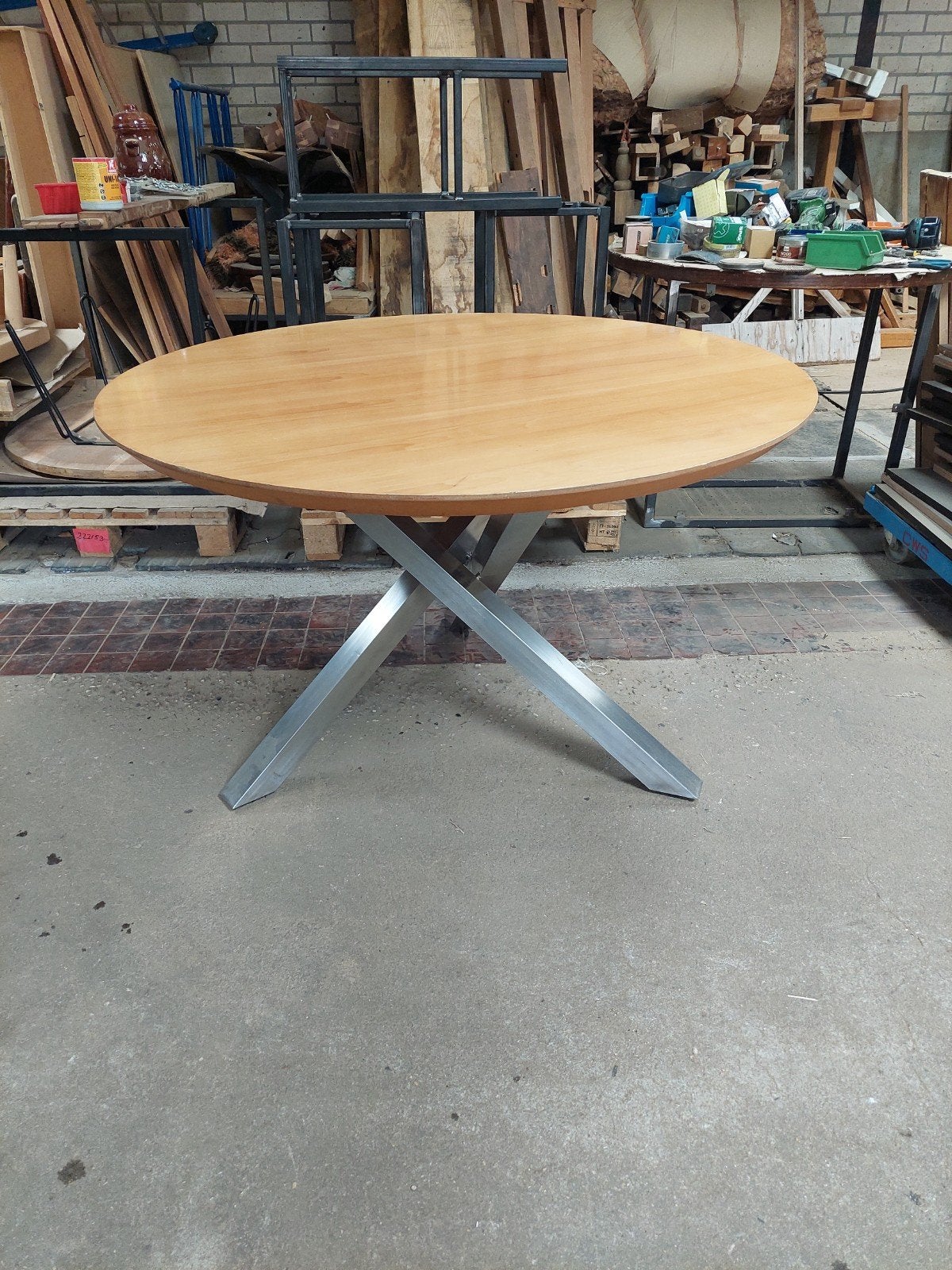 Eettafel, Ophalen, Gebruikt, Rond, Overige houtsoorten