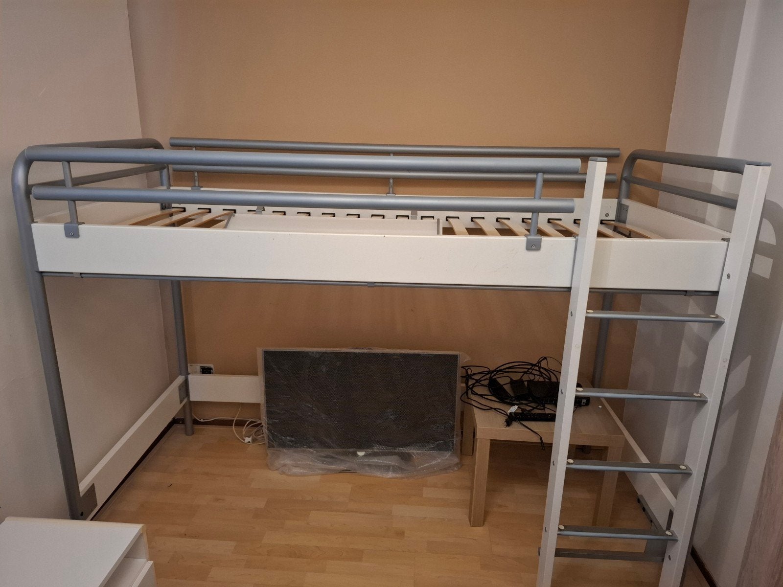 Hasena Hoogslaper met lattenbodem 90 x200cm, Ophalen, Gebruikt, Eenpersoons, 90 cm
