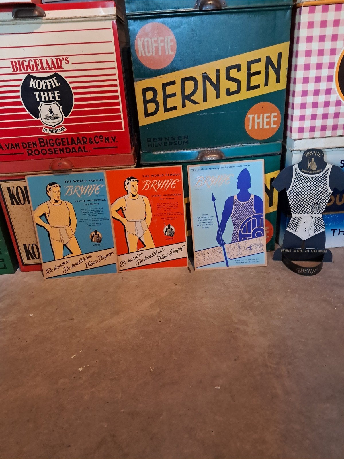 Brynje Noors ondergoed reclame kartonnen, Ophalen of Verzenden, Gebruikt