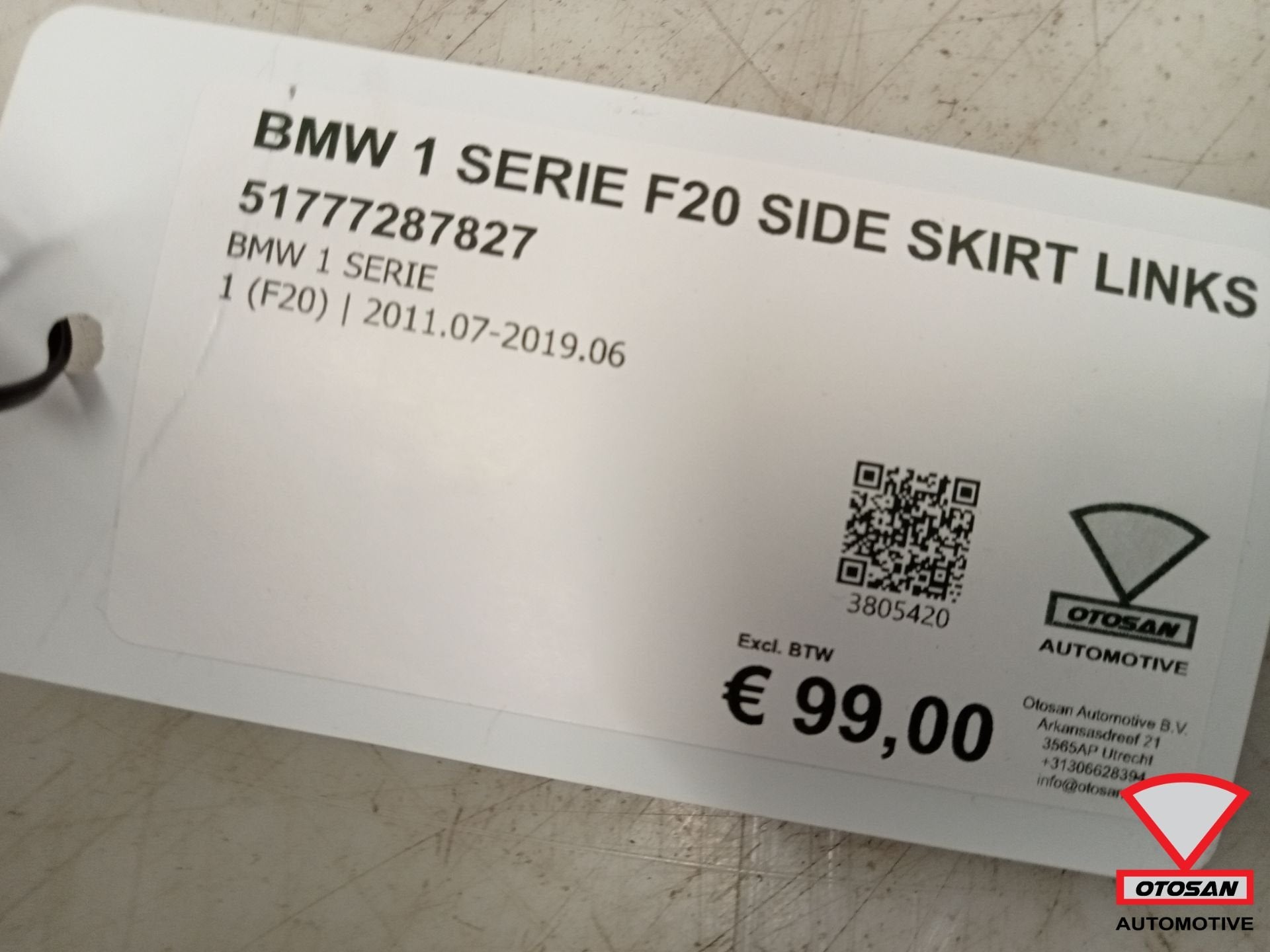 BMW 1 Serie F20 Side Skirt Origineel! Links 51777287827, Petuelring 130
80788  Munich, DE, Gebruikt, Info@bmw.de, Links