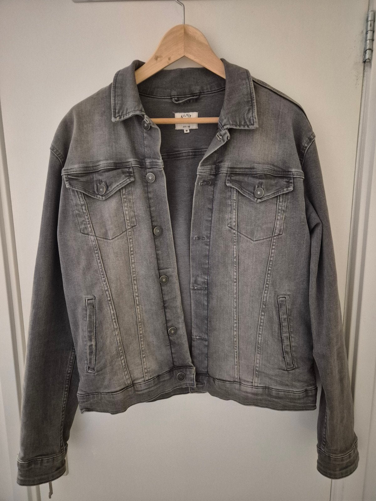 Silver Creek spijkerjack - Maat M - Grijs, Kleding | Heren, Maat 48/50 (M), Ophalen of Verzenden, Zo goed als nieuw, Grijs