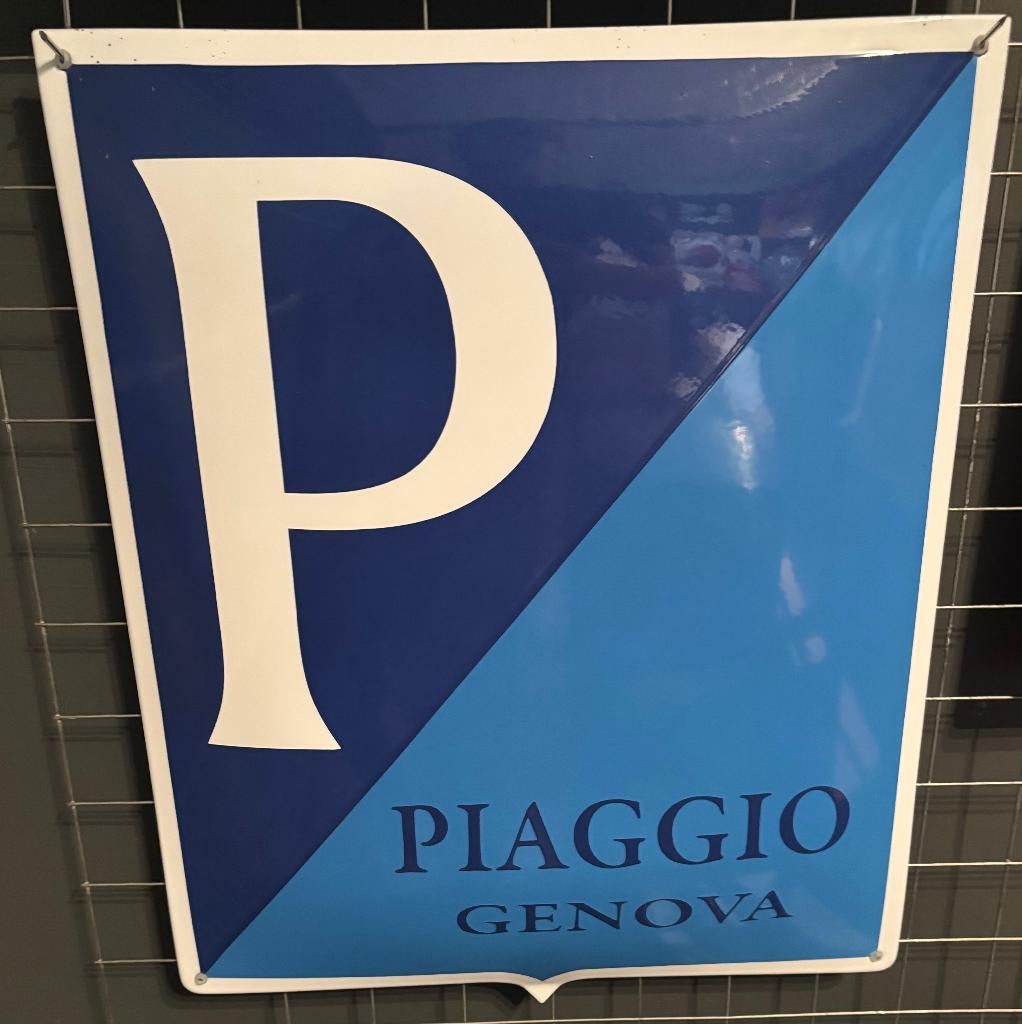 emaille reclamebord piaggio, Ophalen of Verzenden, Nieuw, Reclamebord