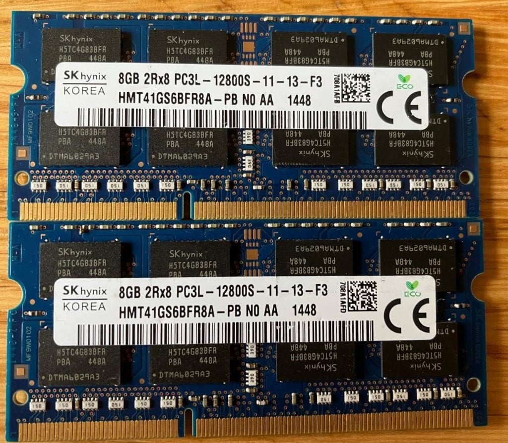 SK Hynix SO-DIMM 16GB (2x8GB) PC3L-12800S (DDR3-1600Mhz), Computers en Software, RAM geheugen, Gebruikt, DDR3, Ophalen of Verzenden
