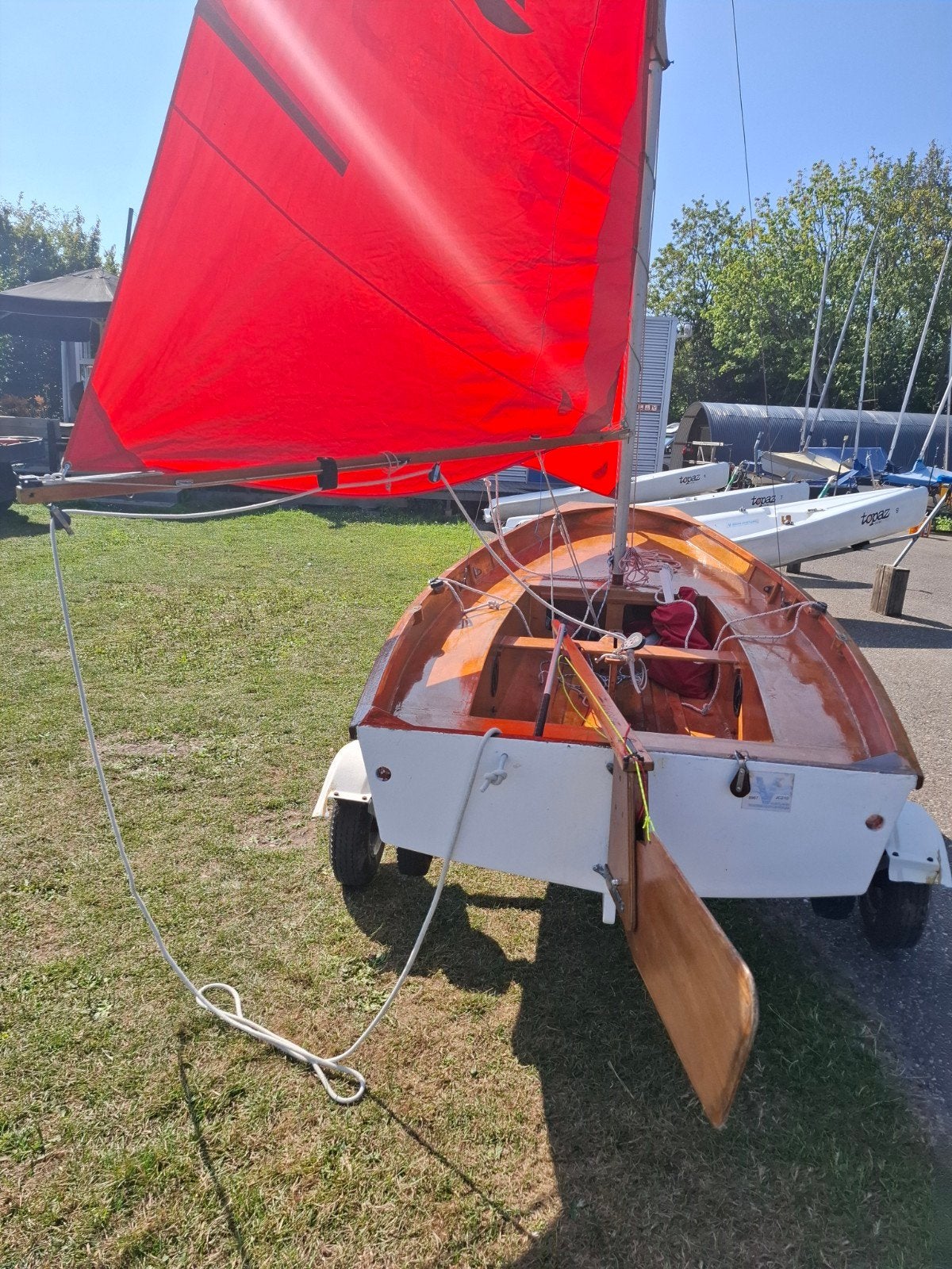 Vaarklare Mirror Dinghy met combitrailer., Ophalen, Gebruikt, Minder dan 3 meter, Minder dan 15 m²