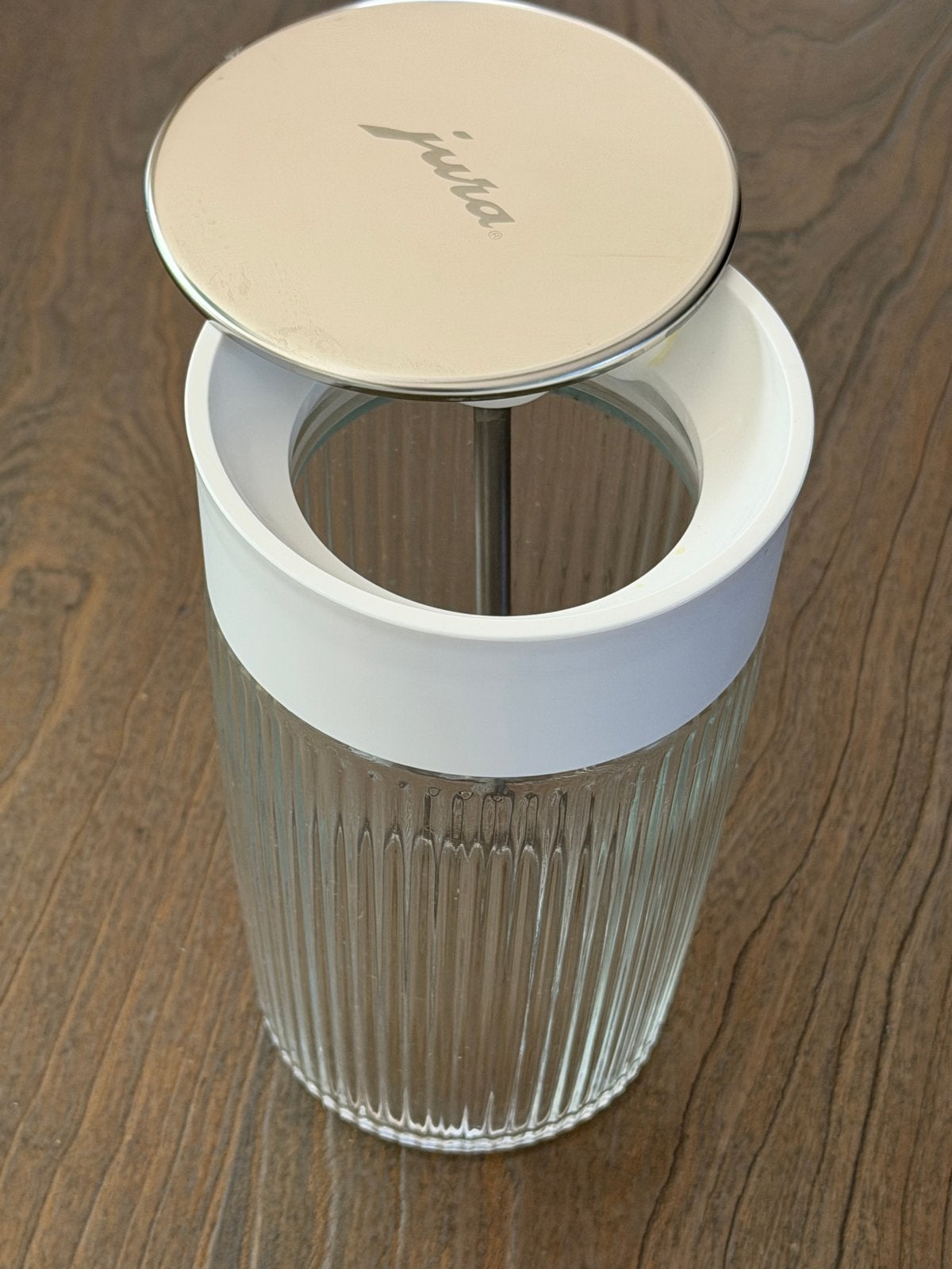 Jura Glazen Melkkaraf, Ophalen of Verzenden, Zo goed als nieuw, Jura, Melkaccessoire