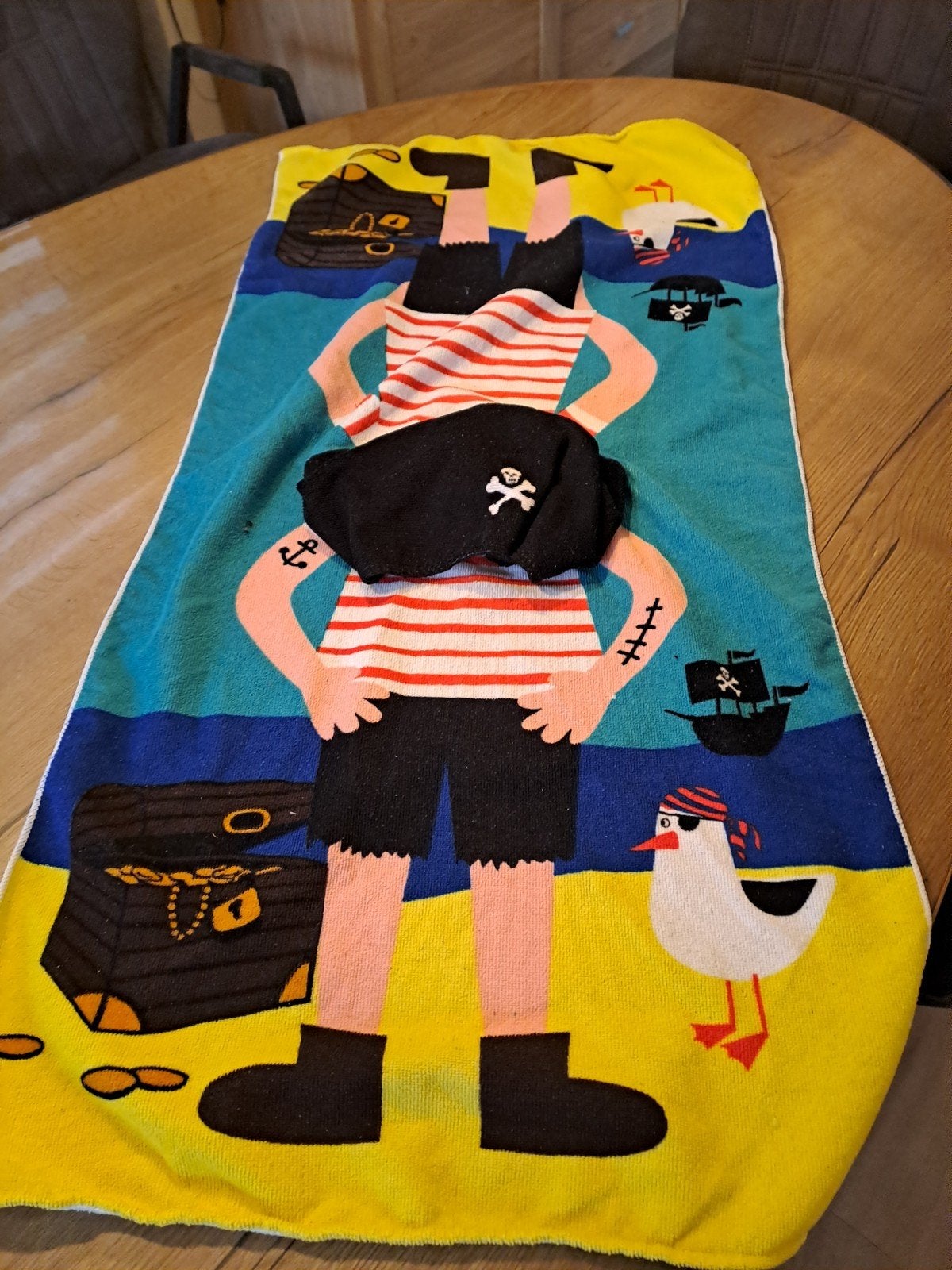 Leuke piraten handdoek poncho voor kinderen, Ophalen of Verzenden