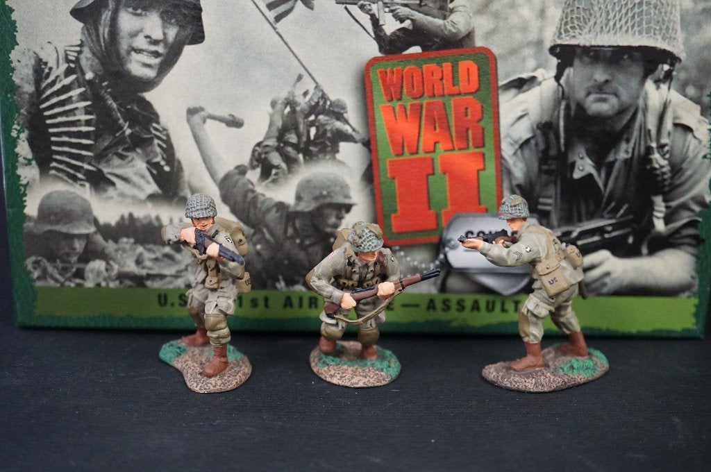 W Britain 101st airborne soldaten - 1/30 - TOP, Verzamelen, Militaria | Tweede Wereldoorlog, Ophalen of Verzenden, Nederland, Foto of Poster