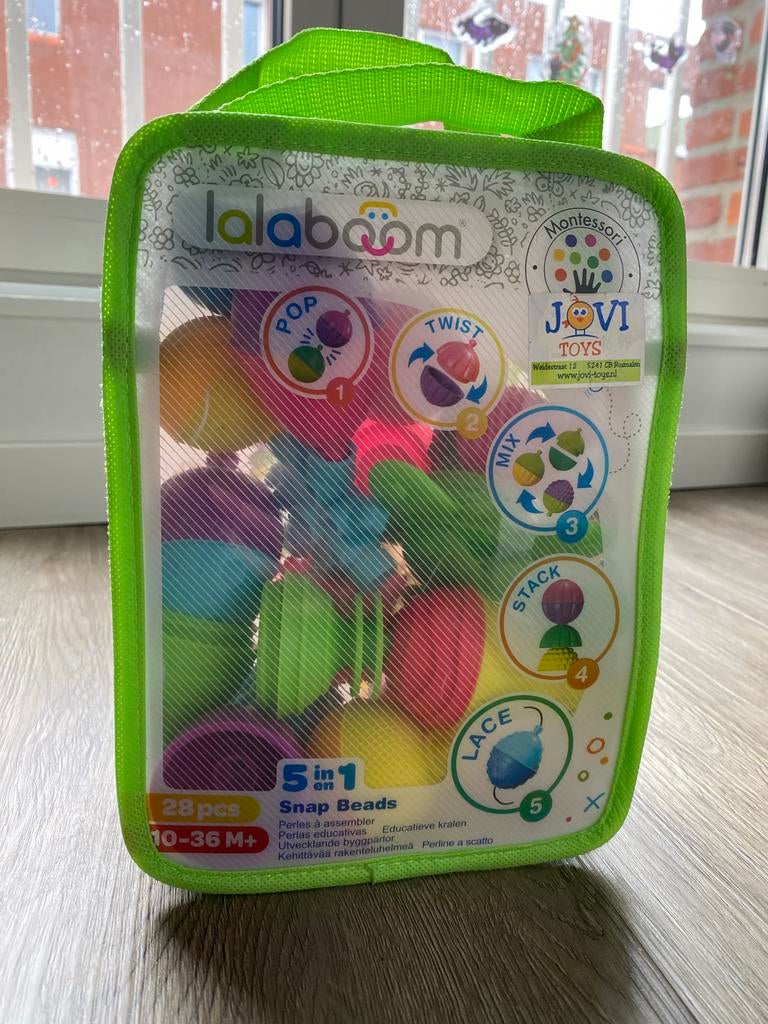 Lalaboom Montessori 5-in-1 Snap Beads - 28 stuks, Ophalen, Nieuw, Overige typen