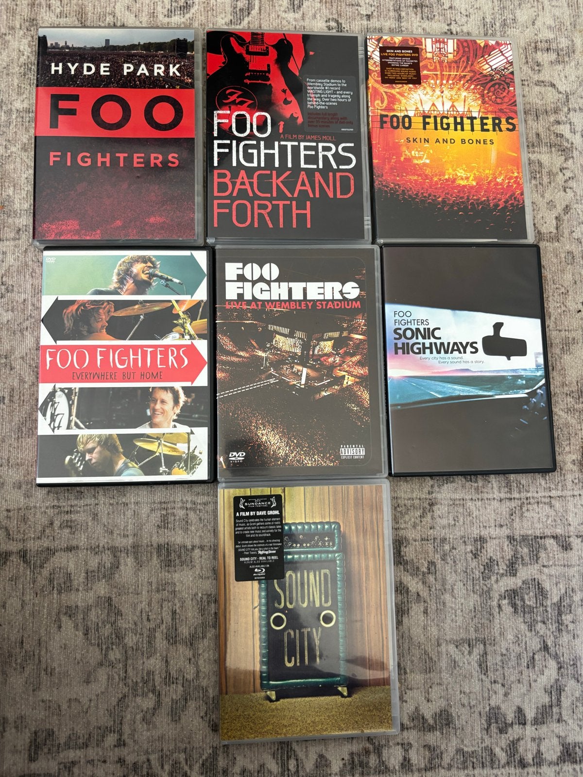 Foo Fighters 7 DVD/Blu-ray Collectie, Vanaf 12 jaar, Ophalen of Verzenden, Gebruikt