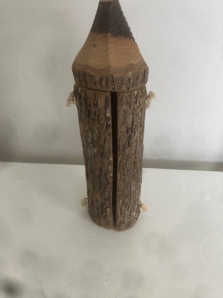 Handgemaakte "pencil nativity" (potlood-kerststal/drieluik), Antiek en Kunst, Curiosa en Brocante, Ophalen of Verzenden