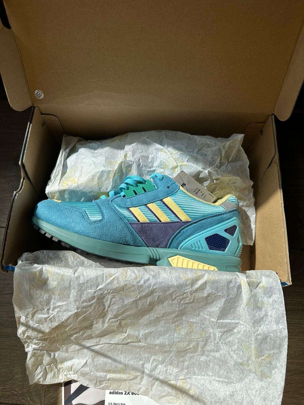 Nieuwe, ongedragen Adidas ZX 8000 “Light Aqua” sneakers., Ophalen, Zo goed als nieuw, Blauw