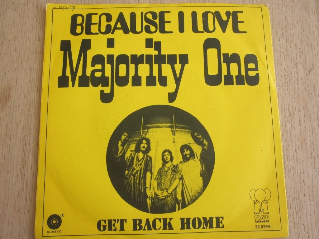 Majority One - Because I love, Verzenden, 7 inch, Zo goed als nieuw, Beschermende buitenhoes