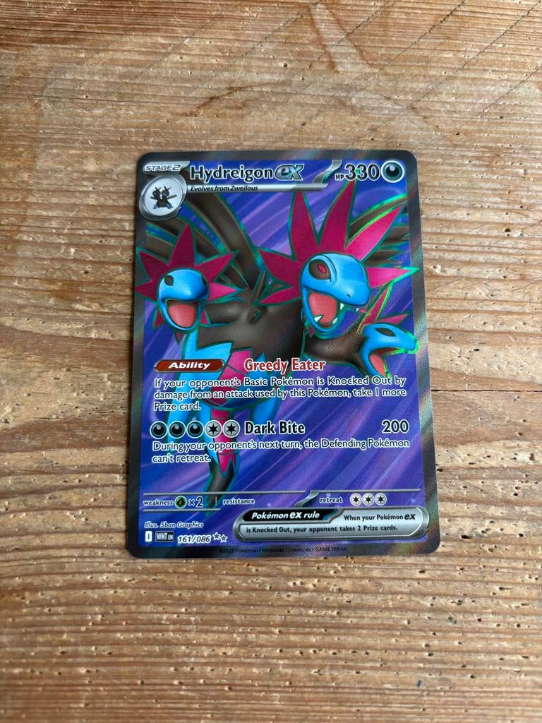 Pokémon kaart Hydreigon ex 161/086, Ophalen of Verzenden, Gebruikt, Losse kaart, Foil