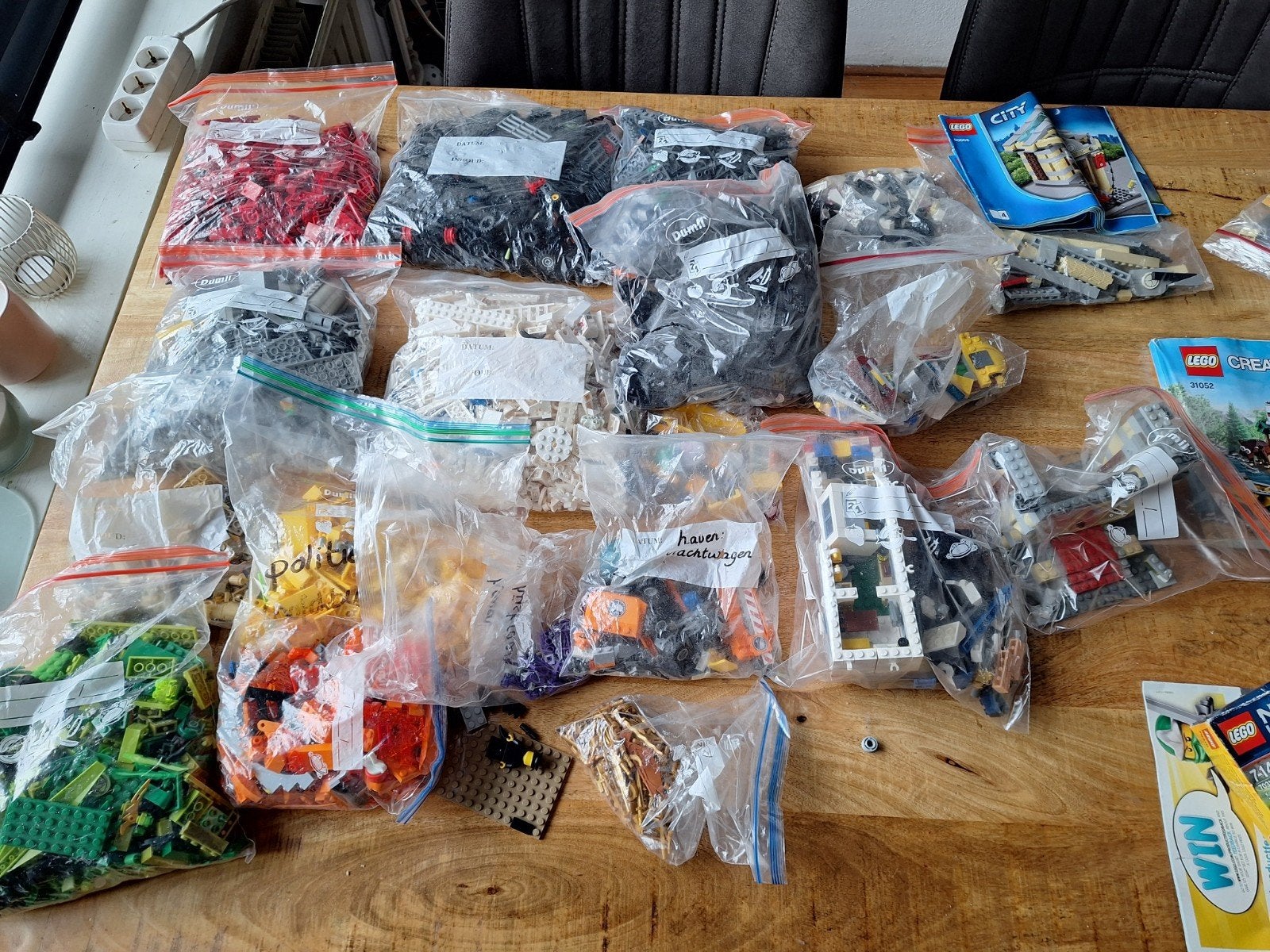 Heel veel lego, Ophalen