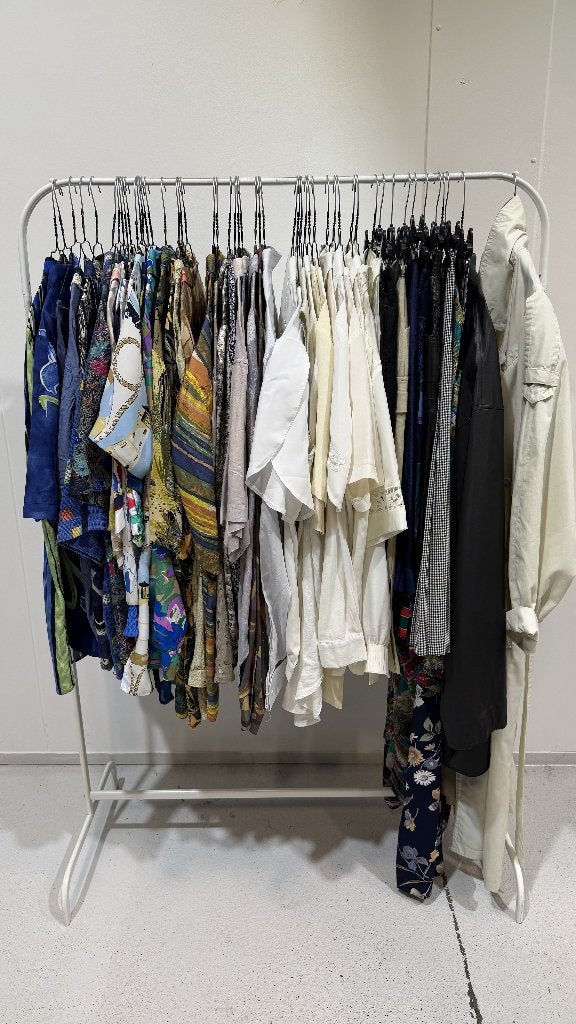 Grote zak vintage kleding L/XL - 50 stuks, Overige typen, Vintage, Gedragen, Meerkleurig