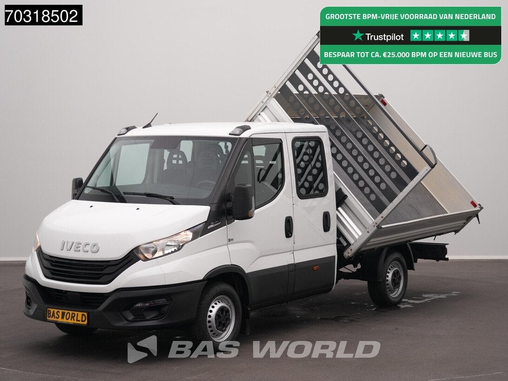 Iveco Daily 35S16 Automaat Driezijdige Kipper Dubbel Cabine, Automaat, Stof, Gebruikt, Euro 6