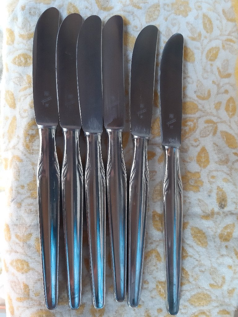 WMF Friodur verzilverd messen, Vintage, 10 stuks., Ophalen, Zo goed als nieuw, Zilver