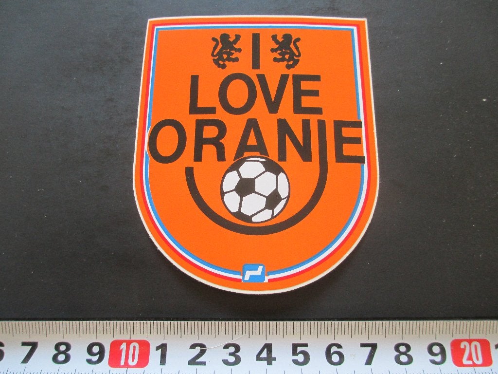 sticker Rabobank I LOVE ORANJE  Voetbal KNVB, Ophalen, Zo goed als nieuw
