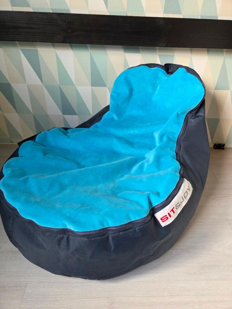 Sit & Joy baby zitzak blauw, Ophalen, Gebruikt, Blauw