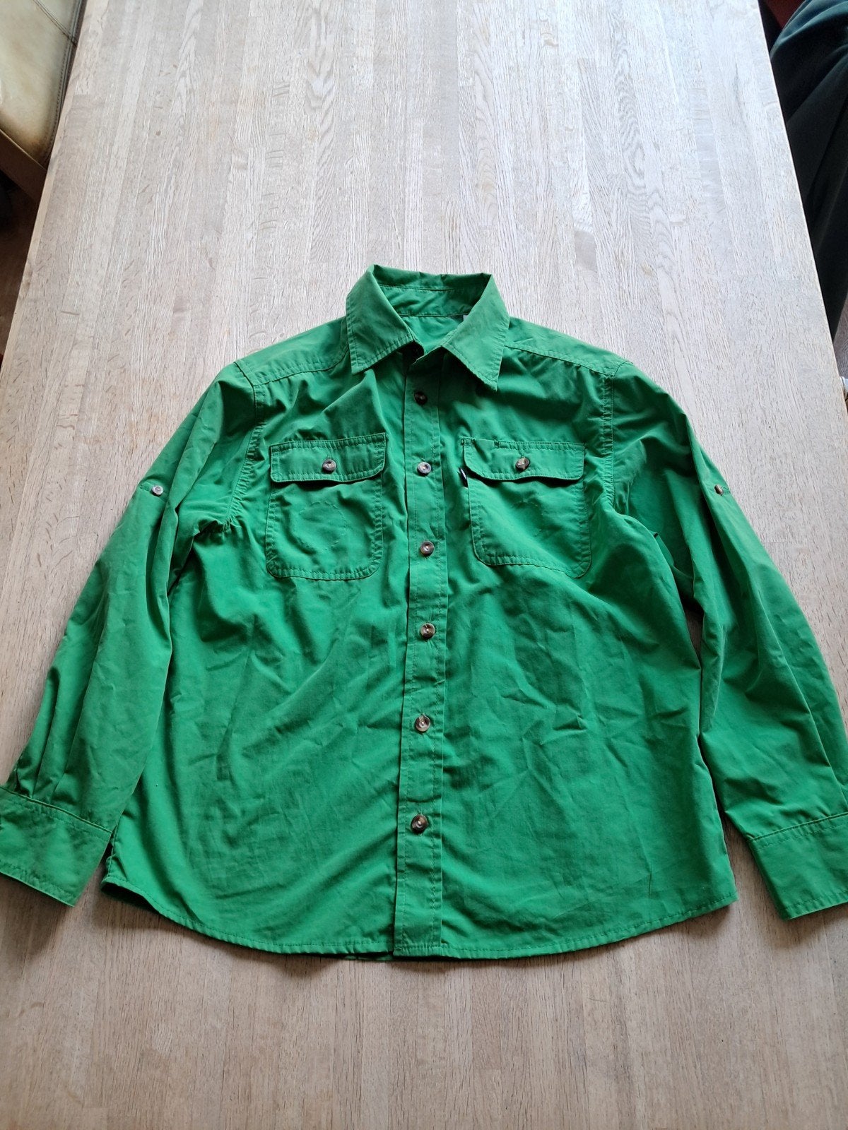 scouts blouse groen mt 146 scouting welpen, Verzenden, Zo goed als nieuw, Jongen of Meisje, Overhemd of Blouse