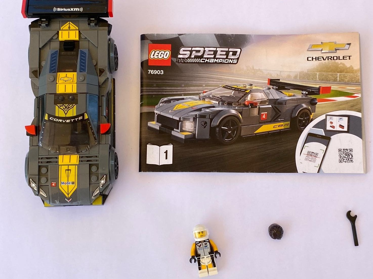 LEGO Speed Champions Chevrolet Corvette C8.R & 1968, Lego, Zo goed als nieuw, Compleet, Complete set